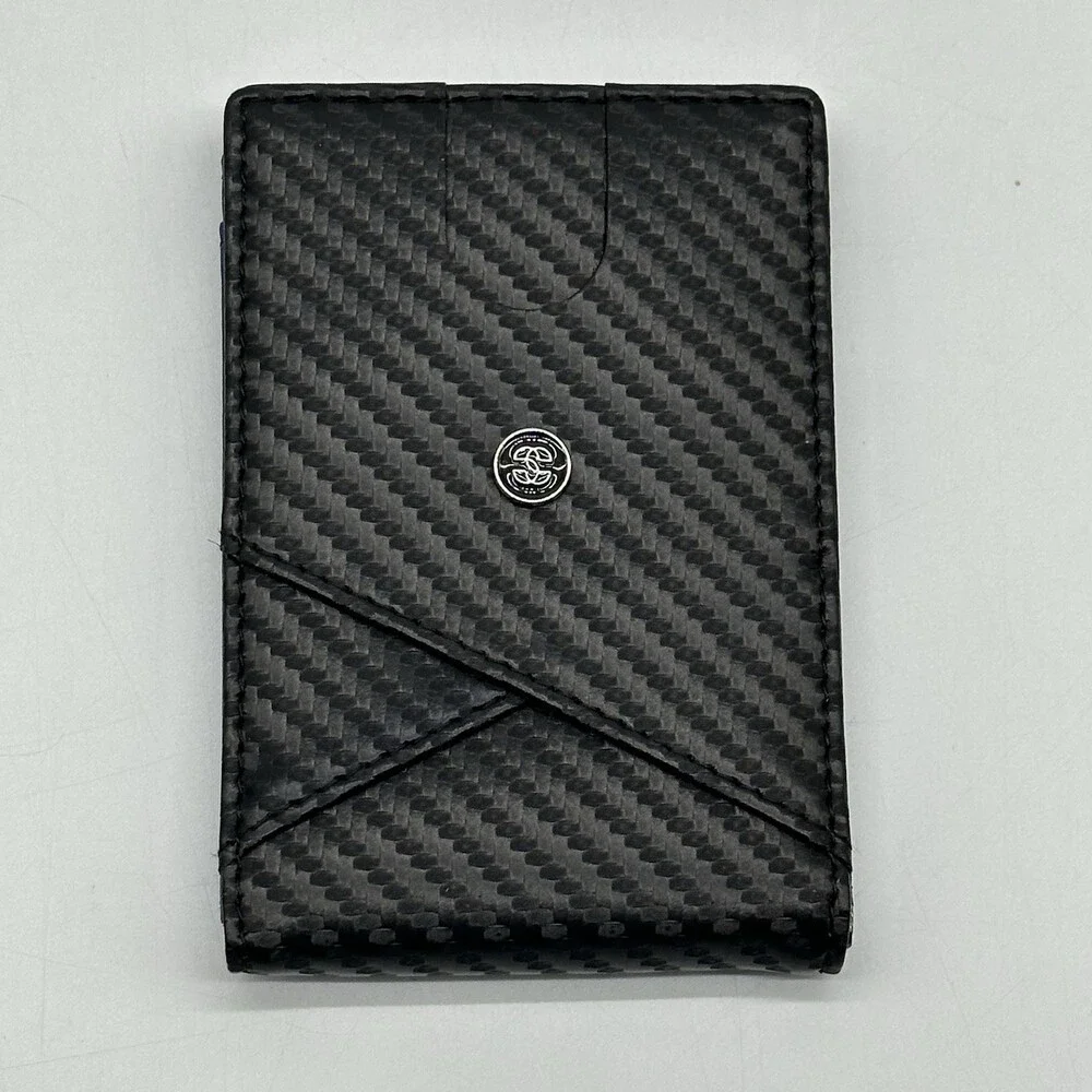 Suavell Ocean Stone Pilot Leather Slim Bi-Fold Wallet for Men RFID Money Clip